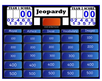 Preview of Engage NY Grade 1 ELA Domain 5 Early American Civilizations Jeopardy Review