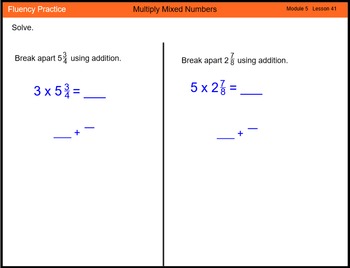Preview of Engage New York Math Grade 4 Module 5 Lesson 41 Smart Notebook File