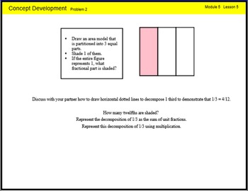 Preview of Engage New York Math Grade 4 Module 5 Lesson 5 Smart Notebook File