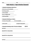 Engage Ny Grade 5 Math Module 1 Topic B Review & HW Sheets