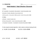 Engage Ny Grade 5 Math Module 1 Topic D Review & HW sheets