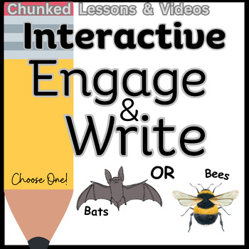 Preview of Engage & Write, Interactive Science Writing Lessons, Bats and Bees