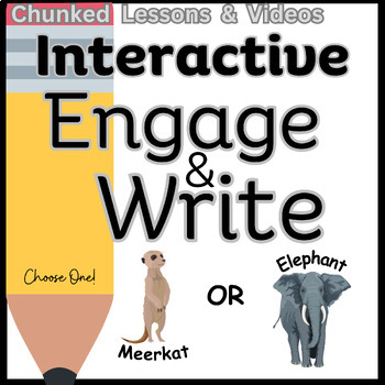 Preview of Engage & Write, Interactive Science Writing Lessons, Meerkat or Elephant