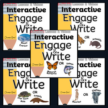 Preview of Engage & Write, Interactive Science 10 Writing Lessons, 20 Topics Plus Slides