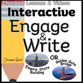 Preview of Engage & Write, Interactive Writing, Empire State Building & Golden Gate Bridge