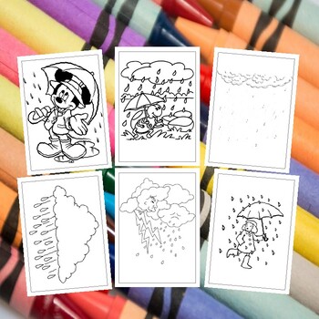 Engage Young Artists with Our Rain-Themed Coloring Pages Collection for Kids