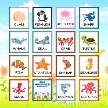 Engage and Educate: Printable Sea Animals Flashcards for Preschoolers