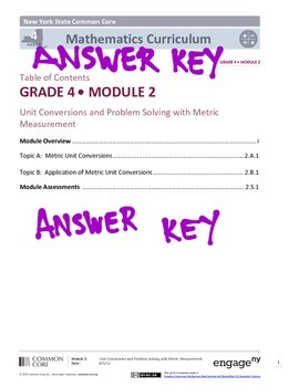 EngageNY (Eureka Math) Grade 4 Module 2 Answer Key by MathVillage