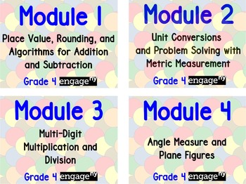 Preview of EngageNY Grade 4 Modules 1-7 Flipchart Bundle