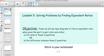 Preview of EngageNY - Grade 6 Module 1 Lesson 5 (Solving Problems by Finding Equiv Ratios)