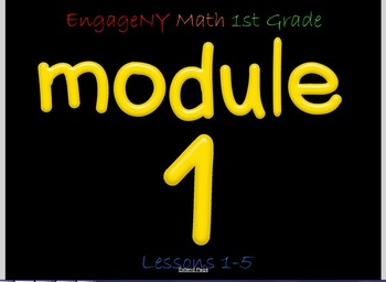 Preview of EngageNY Math 1st Grade Smartboard Activities Module 1 Lessons 1-5