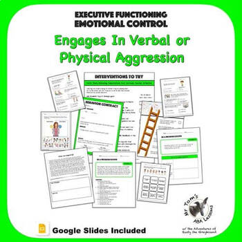 Preview of Engages In Verbal or Physical Aggression Executive Functioning PBIS