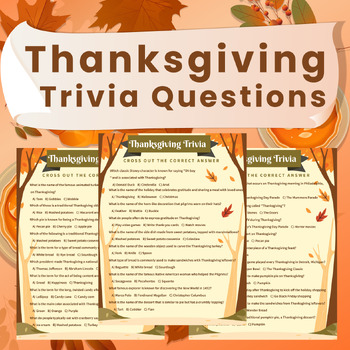 Engaging 4th Grade Thanksgiving Trivia Questions -Fun Learning Activity ...