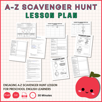 Preview of Engaging A-Z Scavenger Hunt Lesson for Preschool English Learners