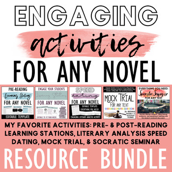 Preview of Engaging Activities for ANY Novel: Stations, Speed Dating, Seminar & MORE!