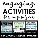 Engaging Activities for ANY Subject "Starter Pack" -  3 Fu