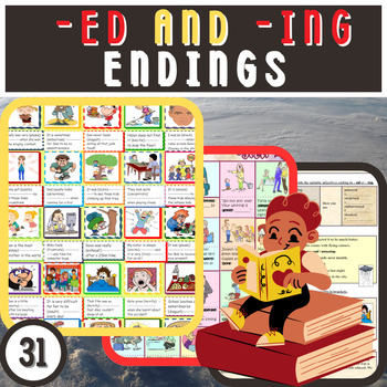 Preview of Engaging Adjectives: ESL Worksheets for -ed and -ing Endings