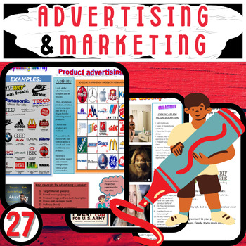 Preview of Engaging Advertising & Marketing English Worksheets