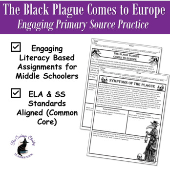 Preview of Black Plague Arrives and Symptoms  Primary Sources  ELA Aligned PDF and Digital