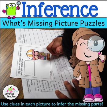 Preview of Inference: Missing Picture Puzzles Distance Learning Activity
