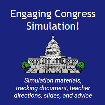 Preview of Engaging Congressional Simulation (A fun, interactive way to teach Congress!)