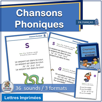 Preview of Core French or French Immersion Phonics Songs - Chansons Phoniques - 36 Songs