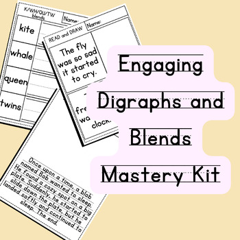 Preview of Engaging Digraphs and Blends Mastery Kit: Reading, writing, spelling