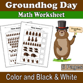 Engaging Groundhog Day Math Worksheets Bundle - 6 Pages