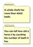 Engaging Handwriting Cards - Fun and Interesting Animal Facts