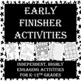 Engaging, Independent Activities for Early Finishers - Perfect for Testing