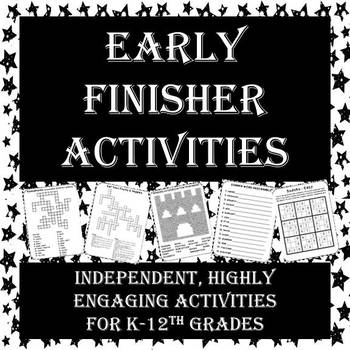 Preview of Engaging, Independent Activities for Early Finishers - Perfect for Testing