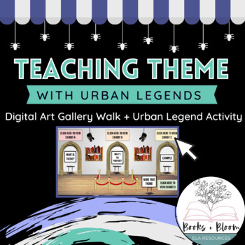 Preview of Engaging Lesson Teaching Theme: Digital Art Gallery & Urban Legend Activity