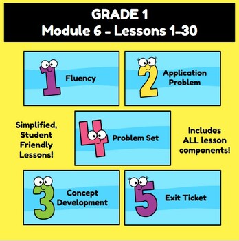 Preview of Engaging Math Grade 1 Module 6 ALL LESSONS 1-30 Original Eureka Aligned