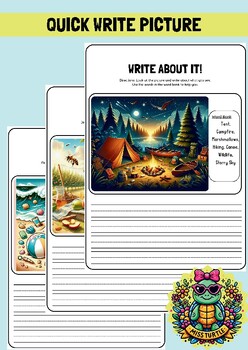 Preview of Engaging Picture-Based Writing Worksheets Reading Comprehension 2024