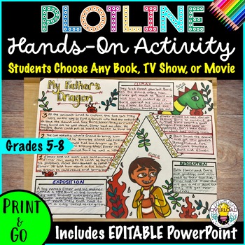 Preview of Engaging Plot Diagram Homework or Activity: Teach and Review Plot Elements