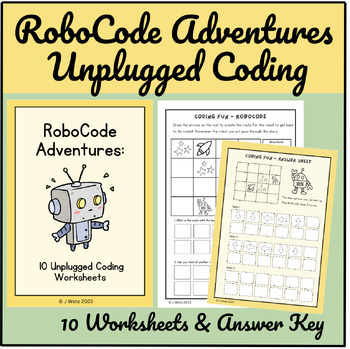 Preview of Engaging Printable Unplugged Coding Worksheets and Fun Coding Activities