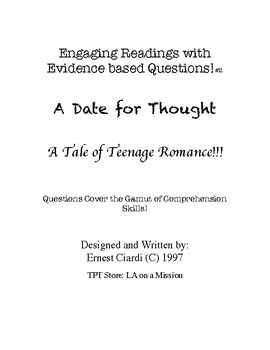 Preview of Engaging Readings with Evidence Based Questions #2: A Date for Thought