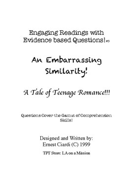 Preview of Engaging Readings with Evidence Based Questions, #3: An Embarrassing Similarity