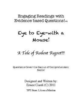 Preview of Engaging Readings with Evidence Based Questions, #4: Eye to Eye-with a Mouse!