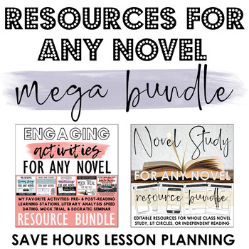 Preview of Engaging Resources for ANY Novel MEGA BUNDLE - Use for Novel Study with Any Book