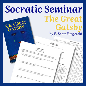 Preview of Engaging Socratic Seminar Resources for The Great Gatsby by F. Scott Fitzgerald