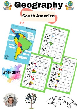 Preview of Engaging South America Geography Worksheet - Capitals, Languages & More!