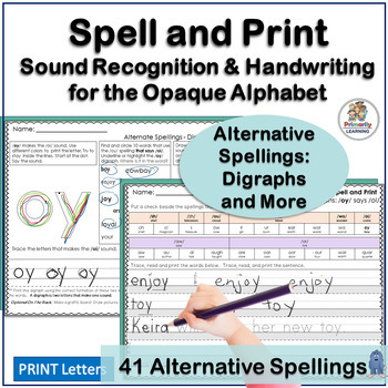 Preview of Engaging Spelling Activities & Printing Practice Digraph Worksheets - SOR