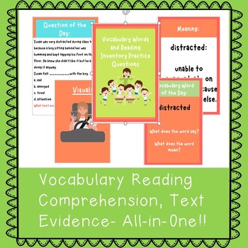 Preview of Engaging Vocabulary and Reading Inventory Practice with Visuals!!! ELL ESOL