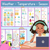 Engaging Weather, Temperature & Seasons Worksheets (PDF & PNG)