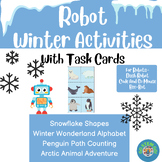 Winter Robot Coding Task Cards for BeeBot, Dash robot, and