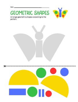 Preview of Engaging and Colorful Geometric Shapes Puzzle Worksheet