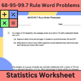Engaging and Creative 68-95-99.7 Statistics Word Problems