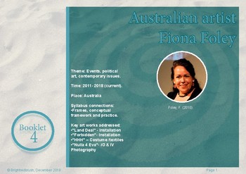 Preview of NEW! Engaging class notes on  Aboriginal Australian artist Fiona Foley