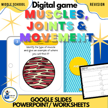 Preview of Muscles. joints, movement self correcting digital game, informational text